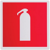 Знак пожарной безопасности "Огнетушитель", 200х200 мм, фотолюминесцентный, пленка самоклеящаяся, F04