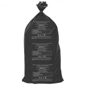 Мешки для мусора медицинские КОМПЛЕКТ 20 шт., класс Г (черные), 100 л, 60х100 см, 14 мкм