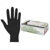 Перчатки нитриловые смотровые SFM Supersoft N136, Германия, 100 пар (200 шт.), размер M (средний), черные