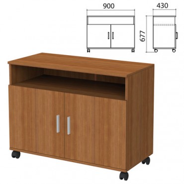 Тумба для оргтехники "Канц", 900х430х677 мм, 2 двери, цвет орех пирамидальный, ТК28.9
