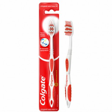 Зубная щетка COLGATE "Классика здоровья", средней жесткости, 8590232000050