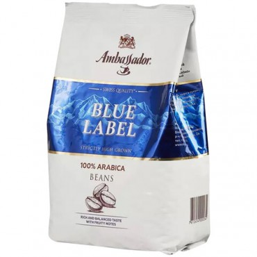 Кофе в зернах AMBASSADOR "Blue Label" 1 кг, арабика 100%, ШФ000025903